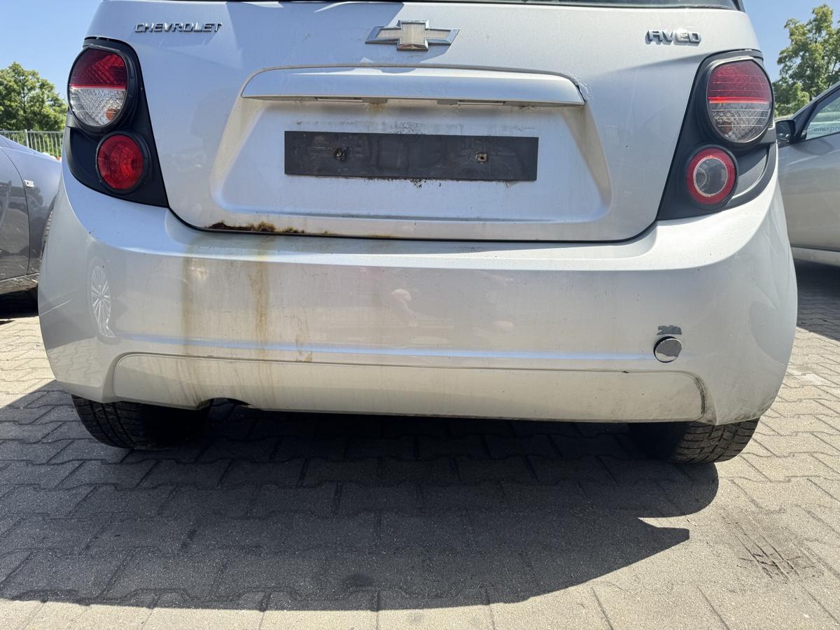 Chevrolet Aveo 2 original Sto&szlig;stange Stossf&auml;nger hinten Silber 5-T&uuml;rer Bj.2013